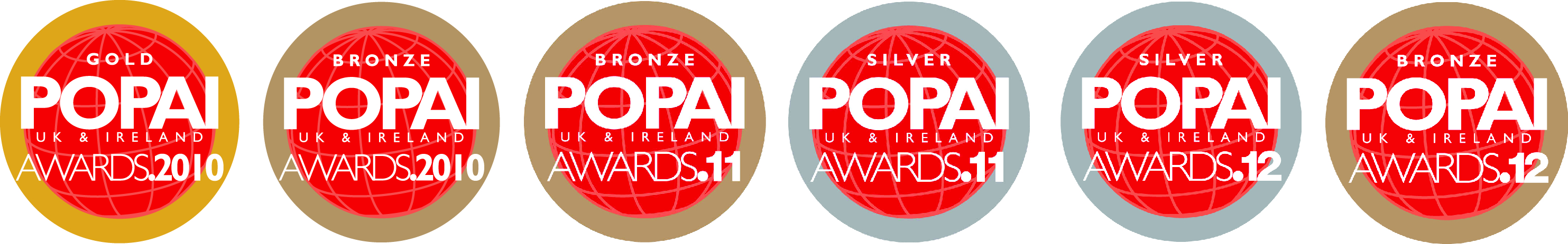Popai Awards logos 2010 - 11- 12